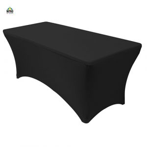 Tábla asztal 150×80 cm, fekete spandexal